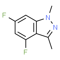 ChemSpider 2D Image | 4,6-Difluoro-1,3-dimethyl-1H-indazole | C9H8F2N2
