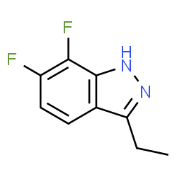 ChemSpider 2D Image | 3-Ethyl-6,7-difluoro-1H-indazole | C9H8F2N2
