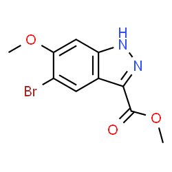 ChemSpider 2D Image | Methyl 5-bromo-6-methoxy-1H-indazole-3-carboxylate | C10H9BrN2O3
