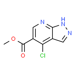 ChemSpider 2D Image | Methyl 4-chloro-1H-pyrazolo[3,4-b]pyridine-5-carboxylate | C8H6ClN3O2