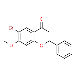 ChemSpider 2D Image | 1-[2-(Benzyloxy)-5-bromo-4-methoxyphenyl]ethanone | C16H15BrO3