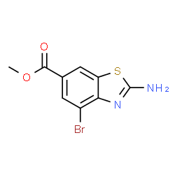 ChemSpider 2D Image | Methyl 2-amino-4-bromobenzo[d]thiazole-6-carboxylate | C9H7BrN2O2S