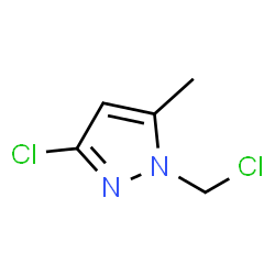 ChemSpider 2D Image | 3-Chloro-1-(chloromethyl)-5-methyl-1H-pyrazole | C5H6Cl2N2