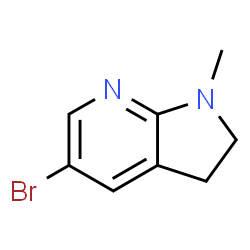 ChemSpider 2D Image | 5-Bromo-1-methyl-2,3-dihydro-1H-pyrrolo[2,3-b]pyridine | C8H9BrN2