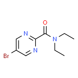ChemSpider 2D Image | 5-Bromo-N,N-diethyl-2-pyrimidinecarboxamide | C9H12BrN3O