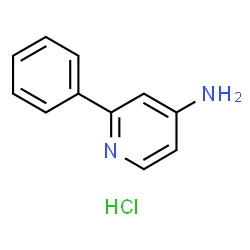 ChemSpider 2D Image | 2-Phenylpyridin-4-amine hydrochloride | C11H11ClN2