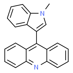 ChemSpider 2D Image | 9-(1-Methyl-1H-indol-3-yl)acridine | C22H16N2