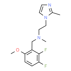 ChemSpider 2D Image | N-(2,3-Difluoro-6-methoxybenzyl)-N-methyl-2-(2-methyl-1H-imidazol-1-yl)ethanamine | C15H19F2N3O