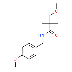 ChemSpider 2D Image | N-(3-Fluoro-4-methoxybenzyl)-3-methoxy-2,2-dimethylpropanamide | C14H20FNO3