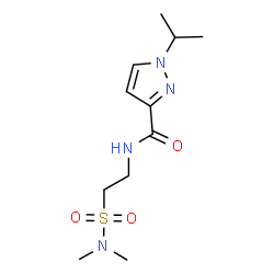 ChemSpider 2D Image | N-[2-(Dimethylsulfamoyl)ethyl]-1-isopropyl-1H-pyrazole-3-carboxamide | C11H20N4O3S