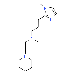 ChemSpider 2D Image | N,2-Dimethyl-N-[3-(1-methyl-1H-imidazol-2-yl)propyl]-2-(1-piperidinyl)-1-propanamine | C17H32N4