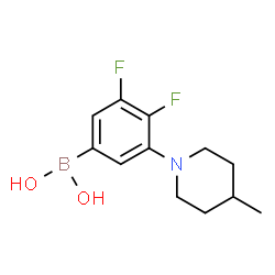 ChemSpider 2D Image | (3,4-difluoro-5-(4-methylpiperidin-1-yl)phenyl)boronic acid | C12H16BF2NO2