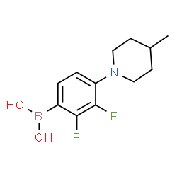 ChemSpider 2D Image | (2,3-difluoro-4-(4-methylpiperidin-1-yl)phenyl)boronic acid | C12H16BF2NO2