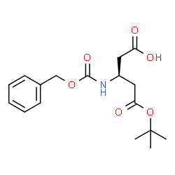 ChemSpider 2D Image | (3S)-3-{[(Benzyloxy)carbonyl]amino}-5-[(2-methyl-2-propanyl)oxy]-5-oxopentanoic acid | C17H23NO6