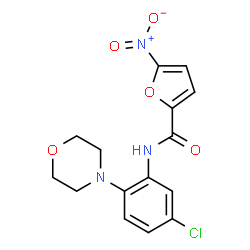 ChemSpider 2D Image | N-[5-Chloro-2-(4-morpholinyl)phenyl]-5-nitro-2-furamide | C15H14ClN3O5