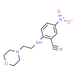 ChemSpider 2D Image | 2-{[2-(4-Morpholinyl)ethyl]amino}-5-nitrobenzonitrile | C13H16N4O3