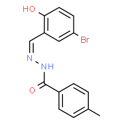 ChemSpider 2D Image | N'-[(Z)-(5-Bromo-2-hydroxyphenyl)methylene]-4-methylbenzohydrazide | C15H13BrN2O2