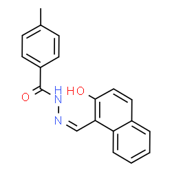 ChemSpider 2D Image | N'-[(Z)-(2-Hydroxy-1-naphthyl)methylene]-4-methylbenzohydrazide | C19H16N2O2