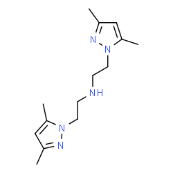 ChemSpider 2D Image | N,N-Bis(2-(3,5-dimethyl-1H-pyrazol-1-yl)ethyl)amine | C14H23N5