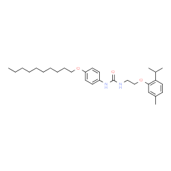 ChemSpider 2D Image | 1-[4-(Decyloxy)phenyl]-3-[2-(2-isopropyl-5-methylphenoxy)ethyl]urea | C29H44N2O3