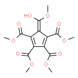 ChemSpider 2D Image | Tetramethyl 5-[hydroxy(methoxy)methylene]-1,3-cyclopentadiene-1,2,3,4-tetracarboxylate | C15H16O10