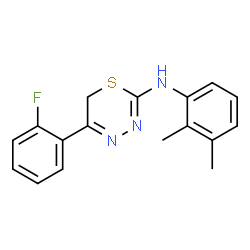 ChemSpider 2D Image | N-(2,3-Dimethylphenyl)-5-(2-fluorophenyl)-6H-1,3,4-thiadiazin-2-amine | C17H16FN3S