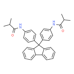ChemSpider 2D Image | N,N'-(9H-Fluorene-9,9-diyldi-4,1-phenylene)bis(2-methylpropanamide) | C33H32N2O2