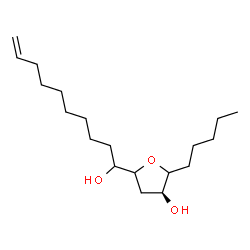 ChemSpider 2D Image | (3S)-5-(1-Hydroxy-9-decen-1-yl)-2-pentyltetrahydro-3-furanol | C19H36O3