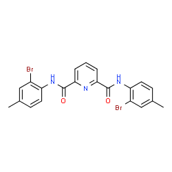 ChemSpider 2D Image | N,N'-Bis(2-bromo-4-methylphenyl)-2,6-pyridinedicarboxamide | C21H17Br2N3O2