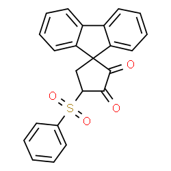ChemSpider 2D Image | 4-(Phenylsulfonyl)spiro[cyclopentane-1,9'-fluorene]-2,3-dione | C23H16O4S