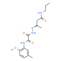 ChemSpider 2D Image | 3-({[(2-Methoxy-5-methylphenyl)amino](oxo)acetyl}hydrazono)-N-propylbutanamide | C17H24N4O4