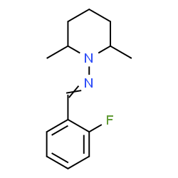 ChemSpider 2D Image | N-(2,6-Dimethyl-1-piperidinyl)-1-(2-fluorophenyl)methanimine | C14H19FN2