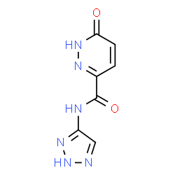 ChemSpider 2D Image | 6-Oxo-N-(2H-1,2,3-triazol-4-yl)-1,6-dihydro-3-pyridazinecarboxamide | C7H6N6O2