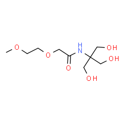 ChemSpider 2D Image | N-[1,3-Dihydroxy-2-(hydroxymethyl)-2-propanyl]-2-(2-methoxyethoxy)acetamide | C9H19NO6