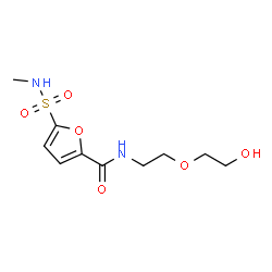 ChemSpider 2D Image | N-[2-(2-Hydroxyethoxy)ethyl]-5-(methylsulfamoyl)-2-furamide | C10H16N2O6S