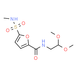 ChemSpider 2D Image | N-(2,2-Dimethoxyethyl)-5-(methylsulfamoyl)-2-furamide | C10H16N2O6S
