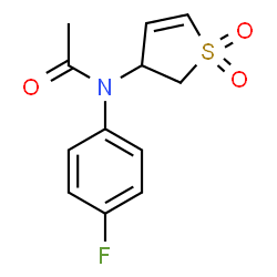 ChemSpider 2D Image | N-(1,1-Dioxido-2,3-dihydro-3-thiophenyl)-N-(4-fluorophenyl)acetamide | C12H12FNO3S