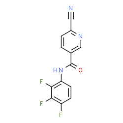 ChemSpider 2D Image | 6-Cyano-N-(2,3,4-trifluorophenyl)nicotinamide | C13H6F3N3O