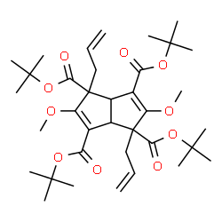 ChemSpider 2D Image | Tetra(tert-butyl) 1,4-diallyl-2,5-dimethoxy-1,3a,4,6a-tetrahydro-1,3,4,6-pentalenetetracarboxylate | C36H54O10
