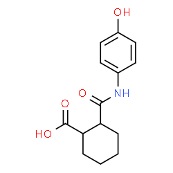 ChemSpider 2D Image | 2-[(4-Hydroxyphenyl)carbamoyl]cyclohexanecarboxylic acid | C14H17NO4
