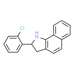 ChemSpider 2D Image | 2-(2-Chlorophenyl)-2,3-dihydro-1H-benzo[g]indole | C18H14ClN