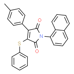 ChemSpider 2D Image | 3-(4-Methylphenyl)-1-(1-naphthyl)-4-(phenylsulfanyl)-1H-pyrrole-2,5-dione | C27H19NO2S