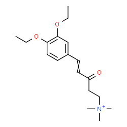 ChemSpider 2D Image | 5-(3,4-Diethoxyphenyl)-N,N,N-trimethyl-3-oxo-4-penten-1-aminium | C18H28NO3