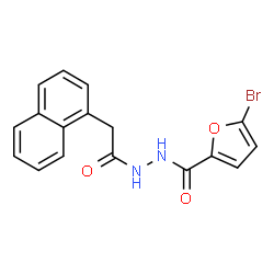 ChemSpider 2D Image | 5-Bromo-N'-(1-naphthylacetyl)-2-furohydrazide | C17H13BrN2O3