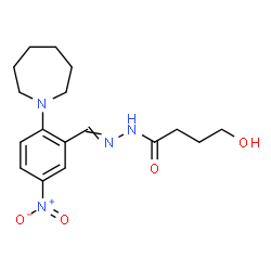 ChemSpider 2D Image | N'-[2-(1-Azepanyl)-5-nitrobenzylidene]-4-hydroxybutanehydrazide | C17H24N4O4