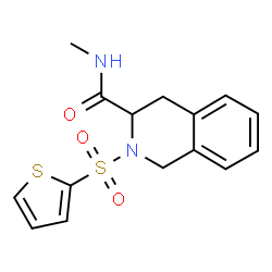 ChemSpider 2D Image | N-Methyl-2-(2-thienylsulfonyl)-1,2,3,4-tetrahydro-3-isoquinolinecarboxamide | C15H16N2O3S2