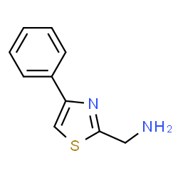 ChemSpider 2D Image | (4-phenylthiazol-2-yl)methanamine | C10H10N2S