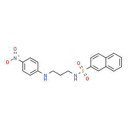 ChemSpider 2D Image | N-{3-[(4-Nitrophenyl)amino]propyl}-2-naphthalenesulfonamide | C19H19N3O4S
