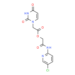 ChemSpider 2D Image | [(5-chloropyridin-2-yl)carbamoyl]methyl 2-(2,4-dioxo-3H-pyrimidin-1-yl)acetate | C13H11ClN4O5
