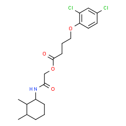 ChemSpider 2D Image | 2-[(2,3-Dimethylcyclohexyl)amino]-2-oxoethyl 4-(2,4-dichlorophenoxy)butanoate | C20H27Cl2NO4